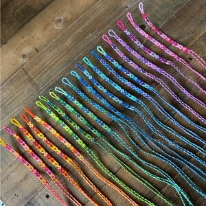 Set of 20 Embroidery Friendship Bracelets